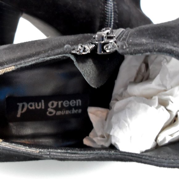 NIB$295 Paul Green Karina Suede Dress Ankle Booties Platform Heels 7.5, US 10 - Picture 7 of 10
